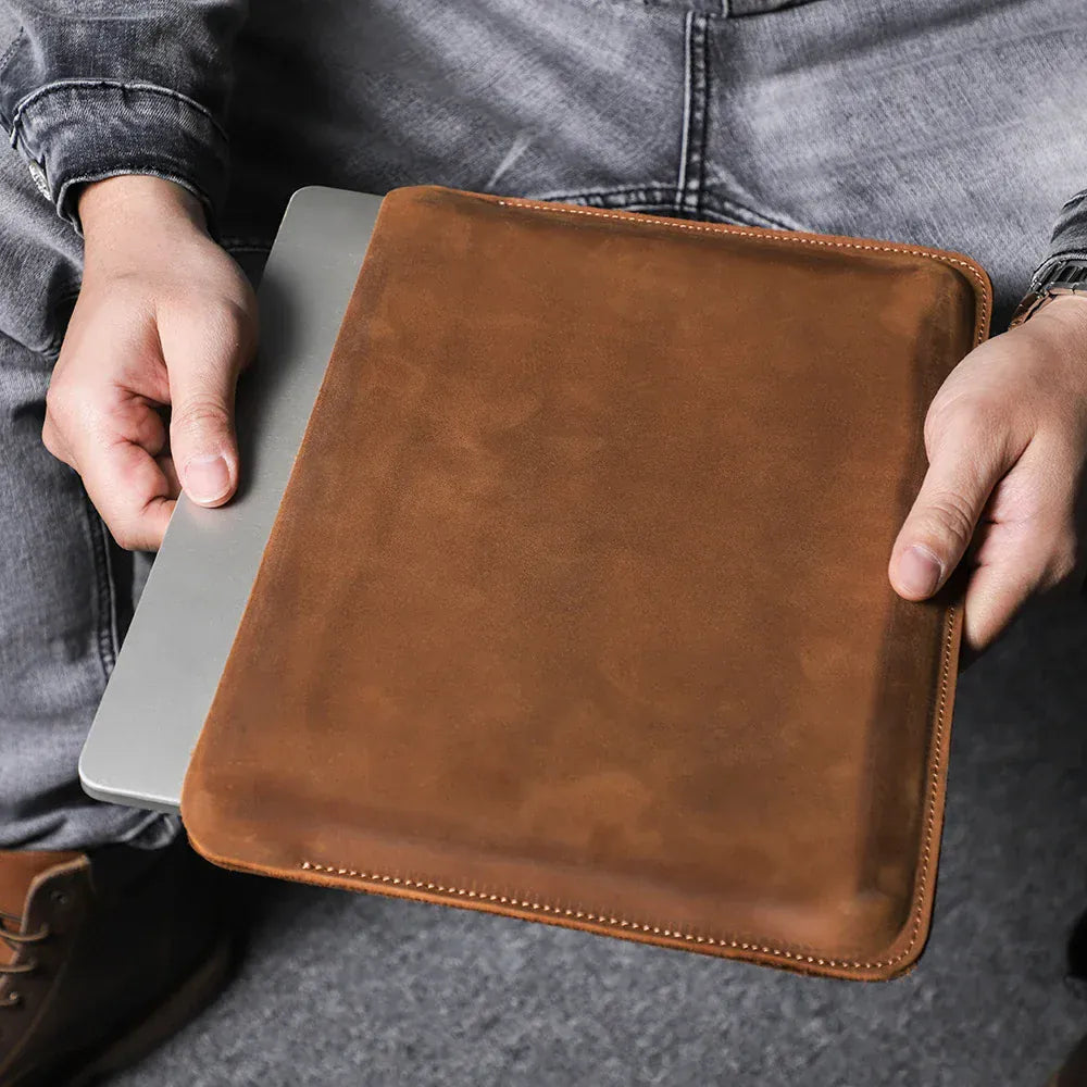 Perpignan, housse macbook en cuir véritable, 13 à 16 pouces, photo principale (1 sur 8)