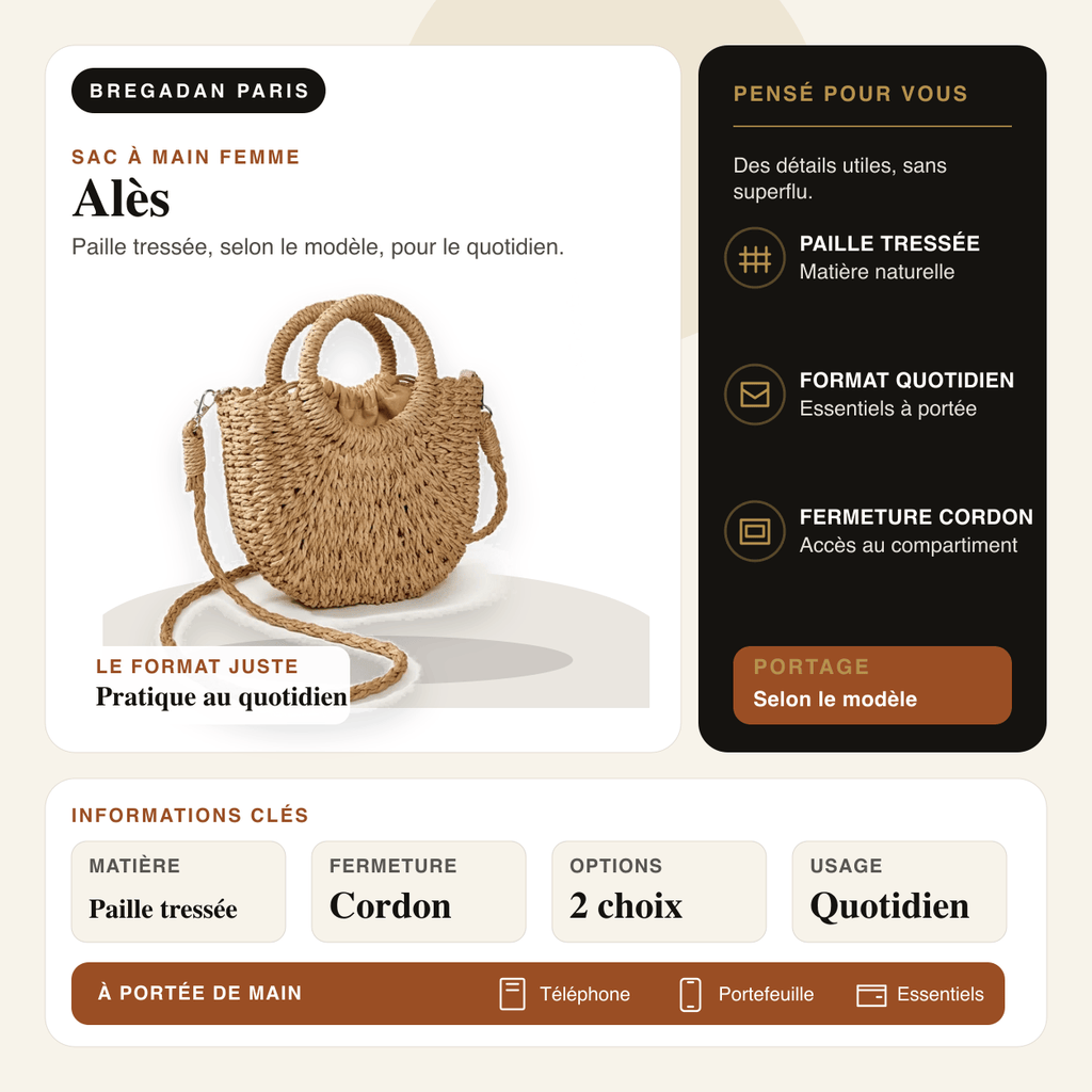Alès — infographie Bregadan V3 : paille tressée, selon le modèle