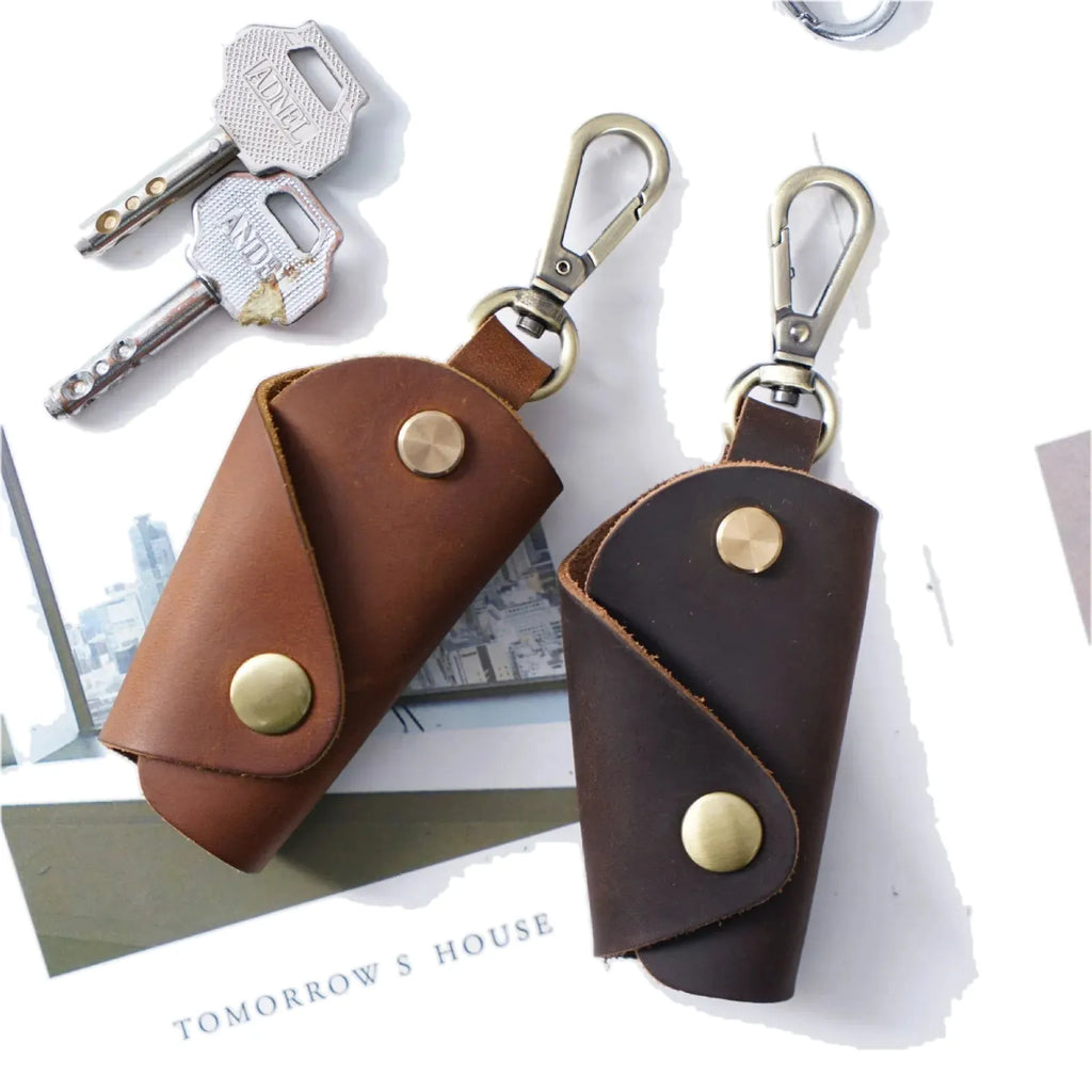 Amiens, étui porte-clés vintage en cuir véritable, vue produit 2 (2 sur 12)