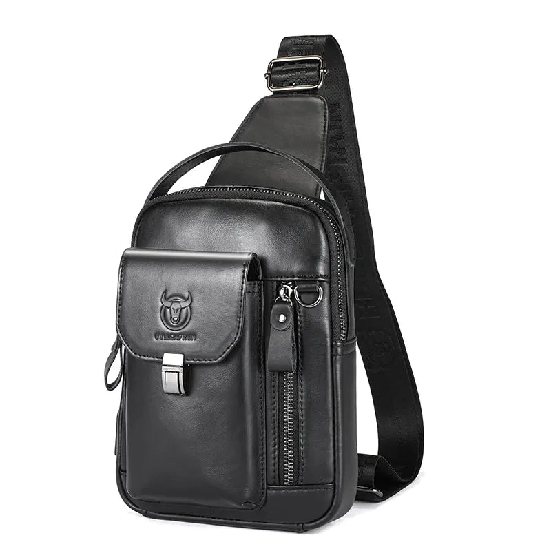 Belfort, sac de poitrine en cuir véritable, port croisé, vue produit 9 (9 sur 9)