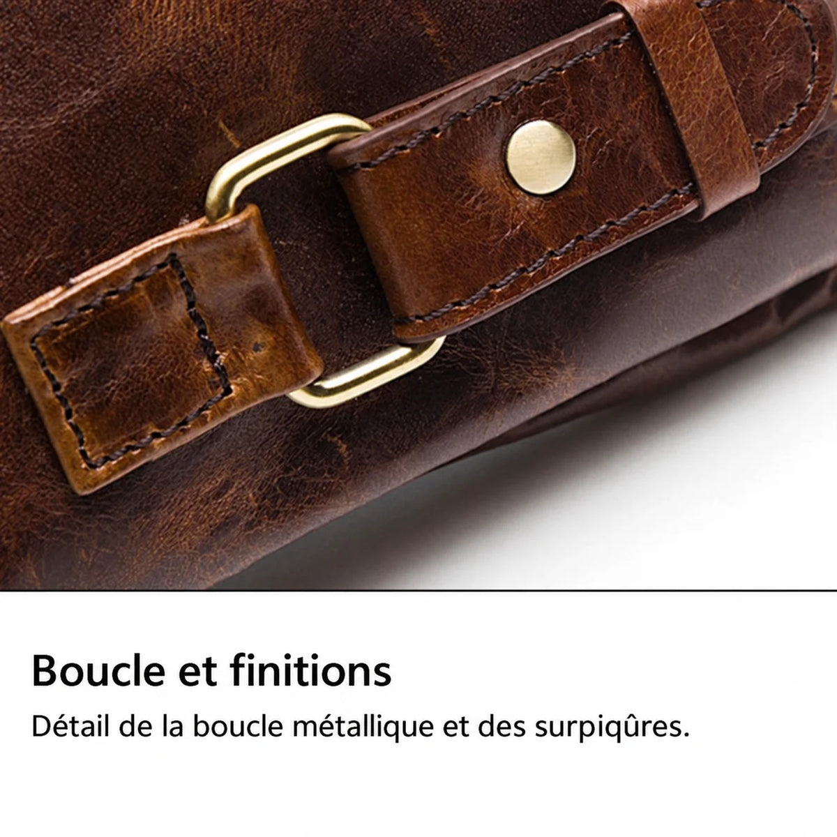 Bondy — détail de la boucle et des surpiqûres
