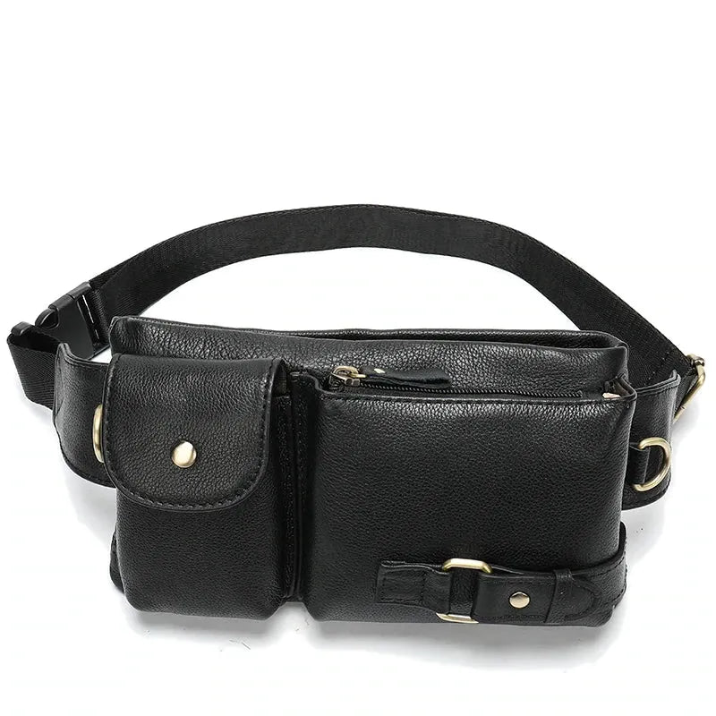 Bondy, sac banane en cuir véritable, port ceinture, vue produit 9 (9 sur 9)