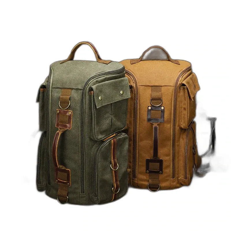Antony, sac à dos en toile cirée et cuir, ligne vintage, vue produit 5 (5 sur 9)