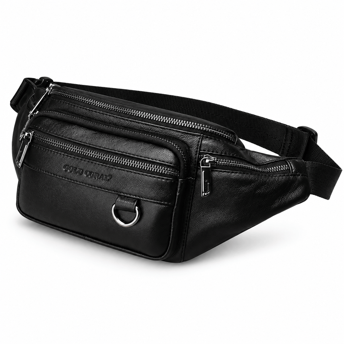 Bayonne — sac banane noir seul sur fond blanc
