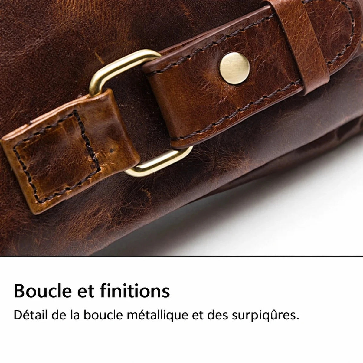 Bondy — détail de la boucle et des surpiqûres