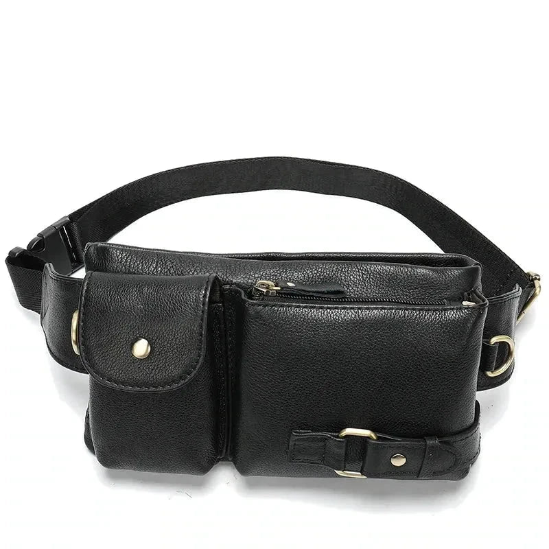 Bondy, sac banane en cuir véritable, port ceinture, vue produit 9 (9 sur 9)