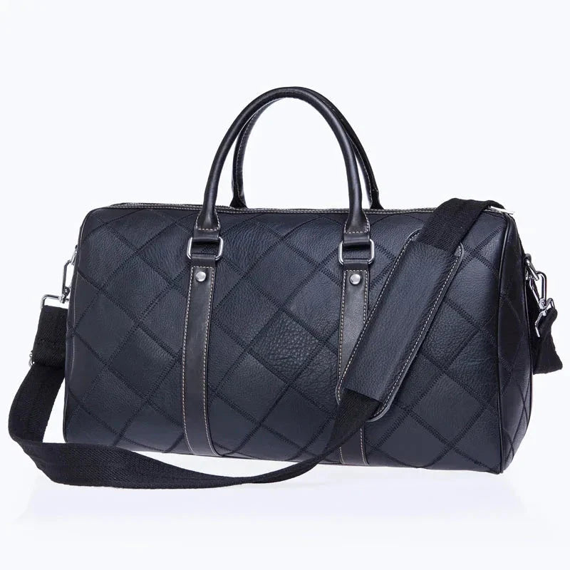 Chalon-sur-Saône, sac de voyage en cuir véritable, bagage cabine, vue produit 10 (10 sur 13)