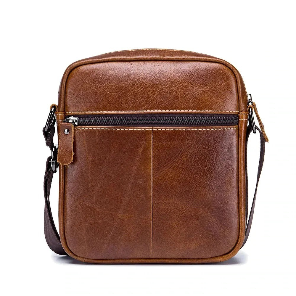 Sacoche messager cuir mini Douai, vue arrière