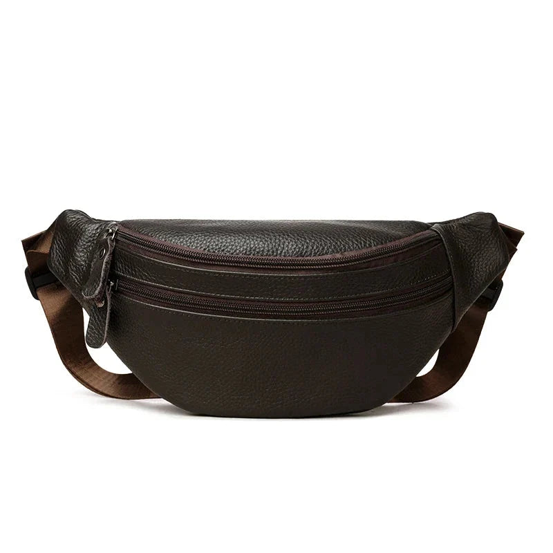 Fontenay-sous-Bois, sac banane en cuir véritable, ligne minimaliste, vue produit 8 (8 sur 8)