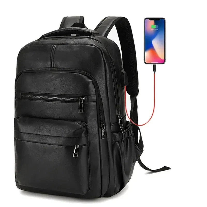 Fréjus, sac à dos simili cuir, port usb intégré, photo principale (1 sur 9)