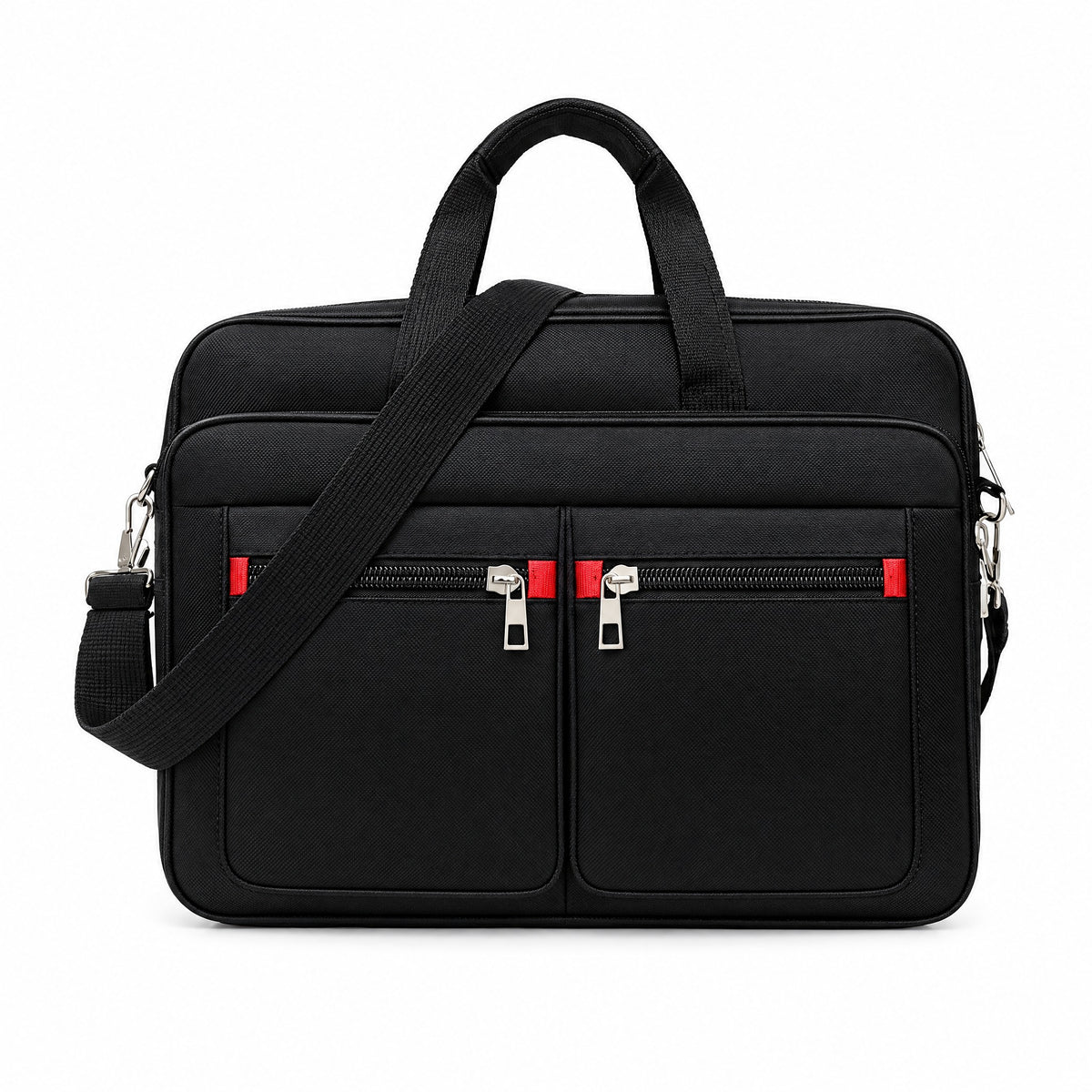 La Ciotat — Style 1 — Deux poches, accents rouges — Noir — vue du produit