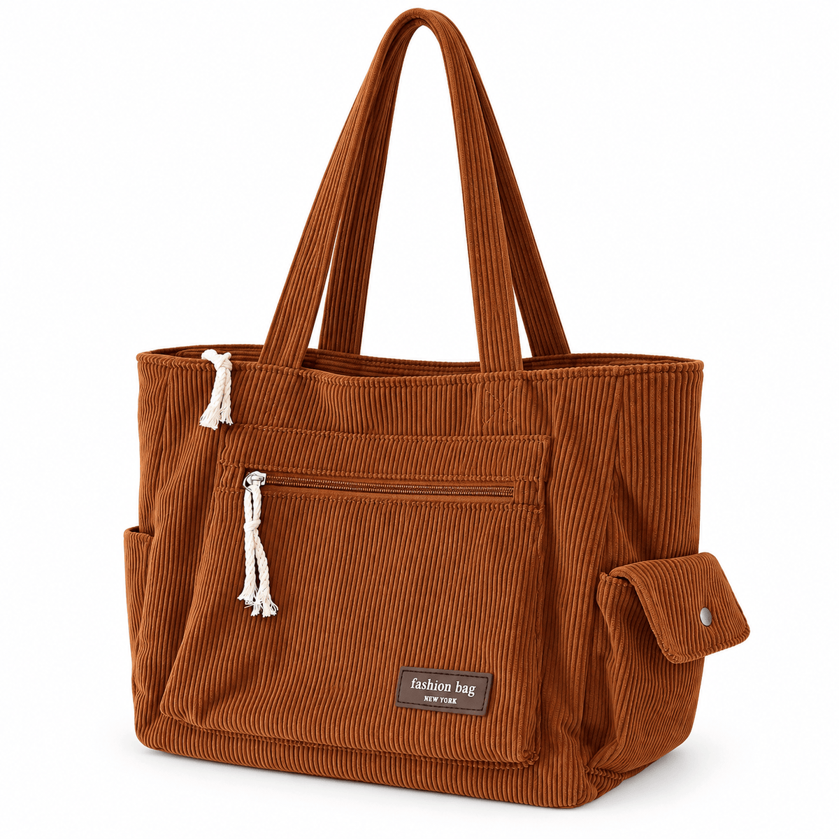 Lille — Marron — cabas seul sur fond blanc