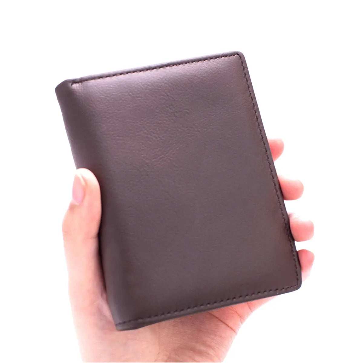 Mamoudzou, portefeuille en cuir véritable, porte-monnaie zippé, vue produit 8 (8 sur 12)