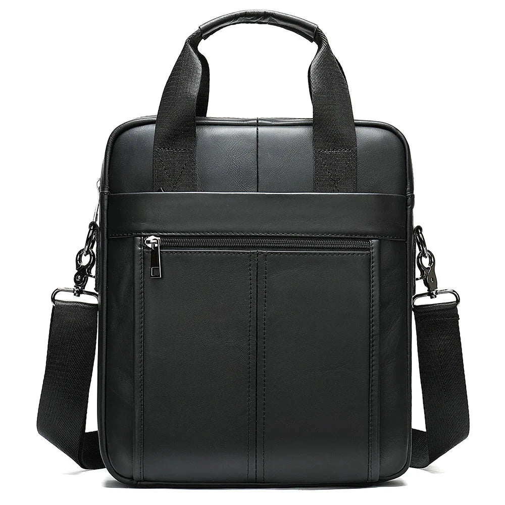 Marcq-en-Barœul, sacoche messager en cuir véritable, ordinateur 13 pouces, vue produit 9 (9 sur 9)