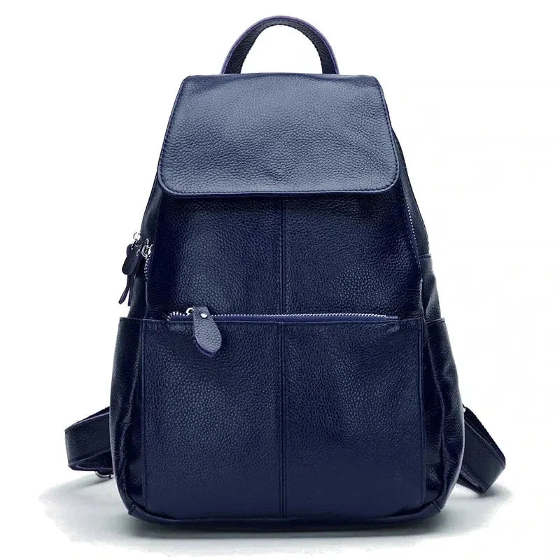 Montauban, sac à dos en cuir véritable, blanc et noir, vue produit 10 (10 sur 20)