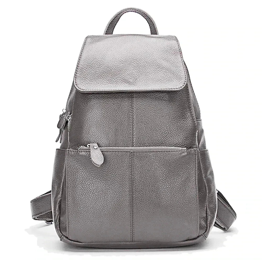 Montauban, sac à dos en cuir véritable, blanc et noir, vue produit 16 (16 sur 20)
