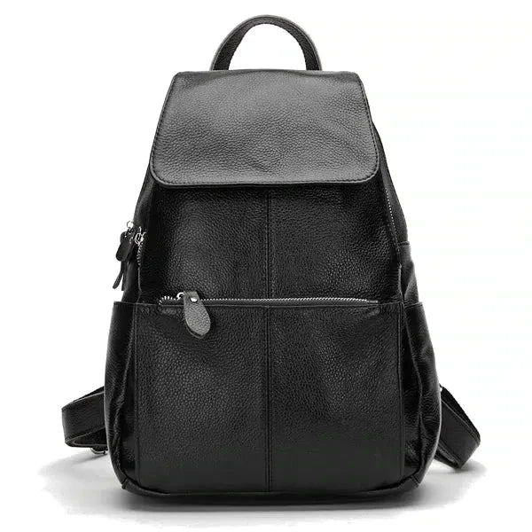 Montauban, sac à dos en cuir véritable, blanc et noir, vue produit 12 (12 sur 20)