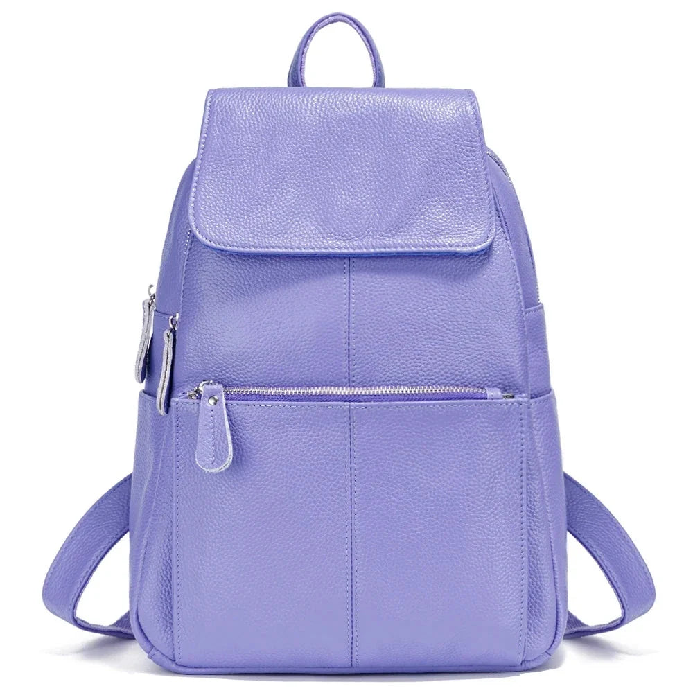 Montauban, sac à dos en cuir véritable, blanc et noir, vue produit 7 (7 sur 20)