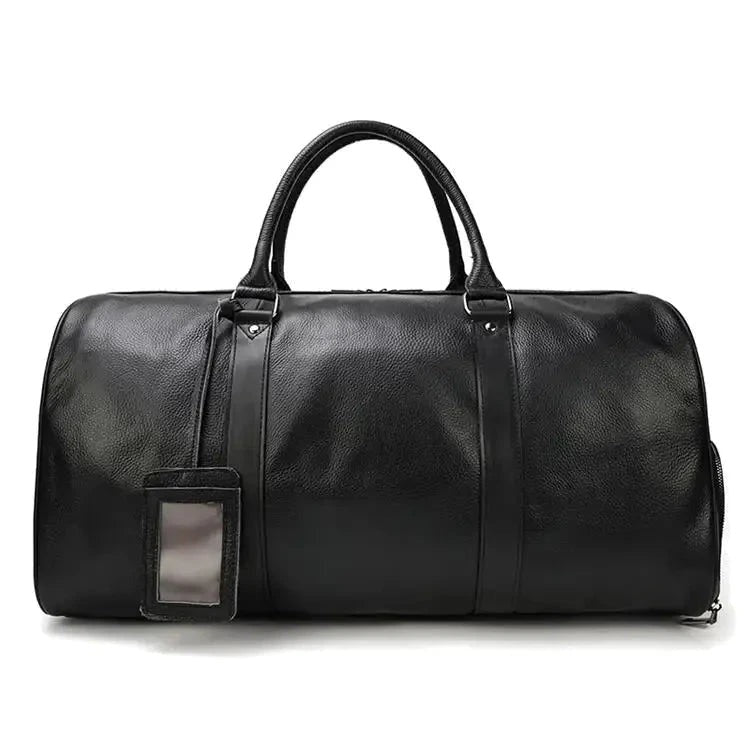 Sac de voyage peau de vache Montrouge noir 55 cm