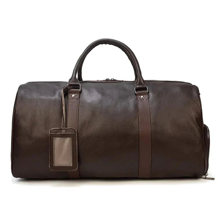 Sac de voyage peau de vache Montrouge marron 55 cm