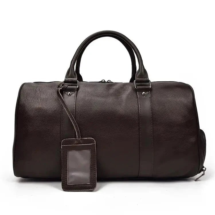 Sac de voyage peau de vache Montrouge marron 45 cm