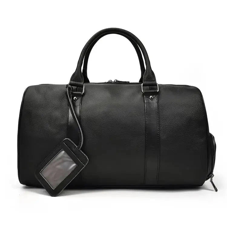 Sac de voyage peau de vache Montrouge noir 45 cm
