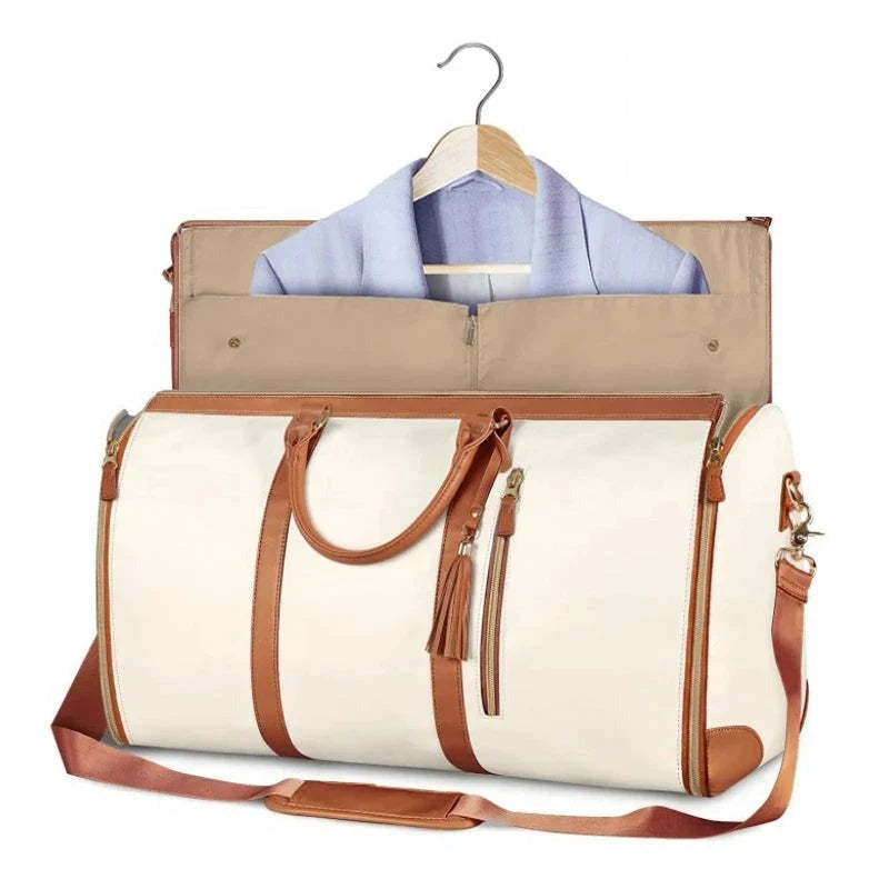 Saint-Brieuc, sac de voyage pliable simili cuir, format cabine, vue produit 5 (5 sur 6)
