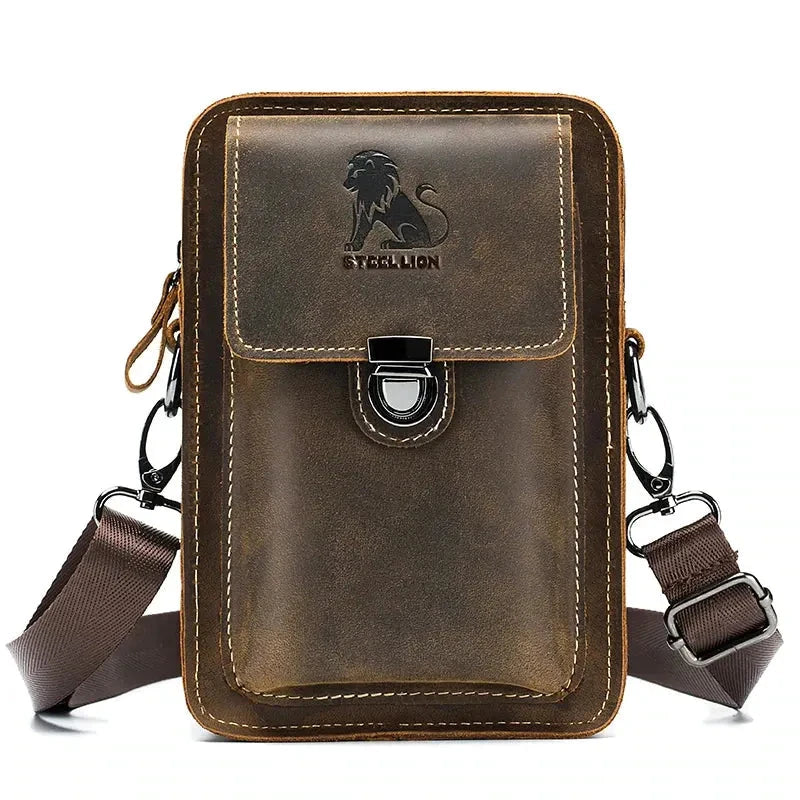 Saint-Laurent-du-Maroni, sac banane ceinture en cuir crazy horse, téléphone, vue produit 8 (8 sur 8)