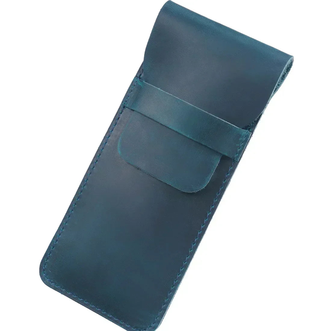 Saint-Maur-des-Fossés, porte-stylo plume en cuir véritable, fait main, vue produit 18 (18 sur 20)