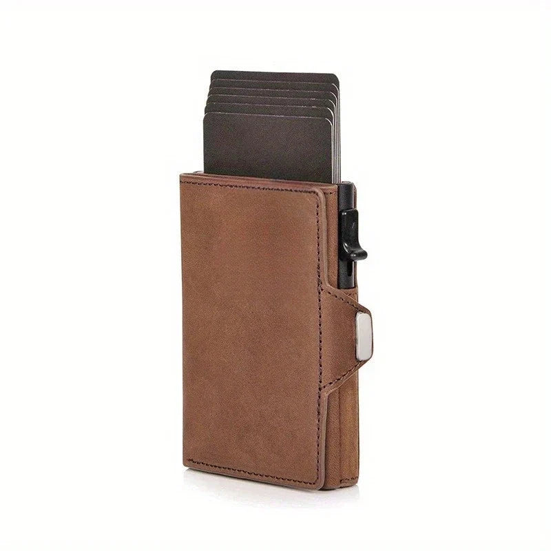 Saint-Pierre, porte-cartes pop-up en cuir véritable, blocage rfid, vue produit 9 (9 sur 10)