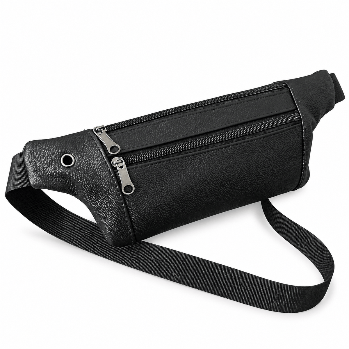 Sevran — sac banane noir petit format seul sur fond blanc