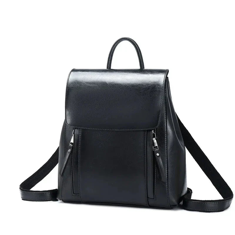 Valence, sac à dos bandoulière en cuir véritable, vue produit 7 (7 sur 10)