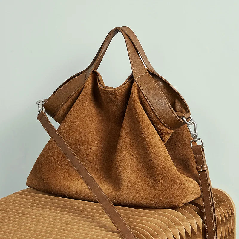 Vannes, sac à main en cuir véritable, grande capacité, vue produit 4 (4 sur 9)