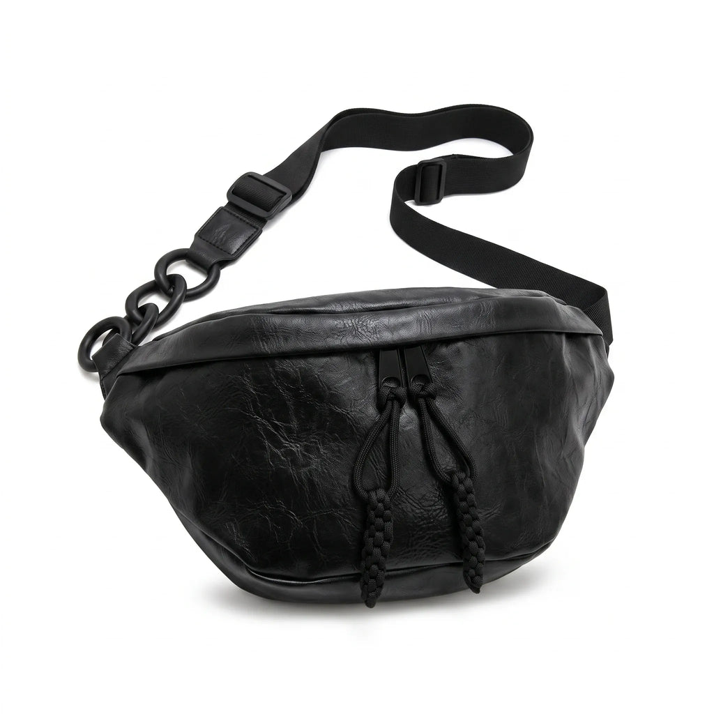 Carcassonne - sac de poitrine noir, packshot sur fond blanc
