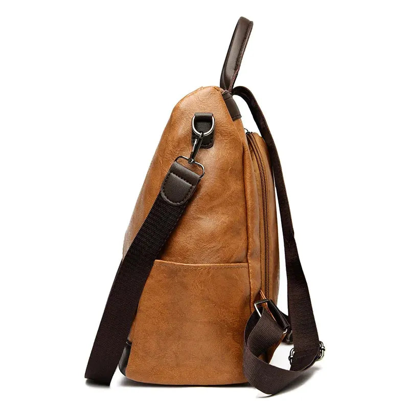 Cayenne, sac à dos simili cuir, antivol de voyage, vue produit 3 (3 sur 9)