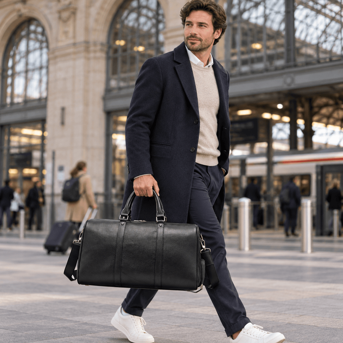 Chalon-sur-Saône — sans poche extérieure — Noir — sac porté