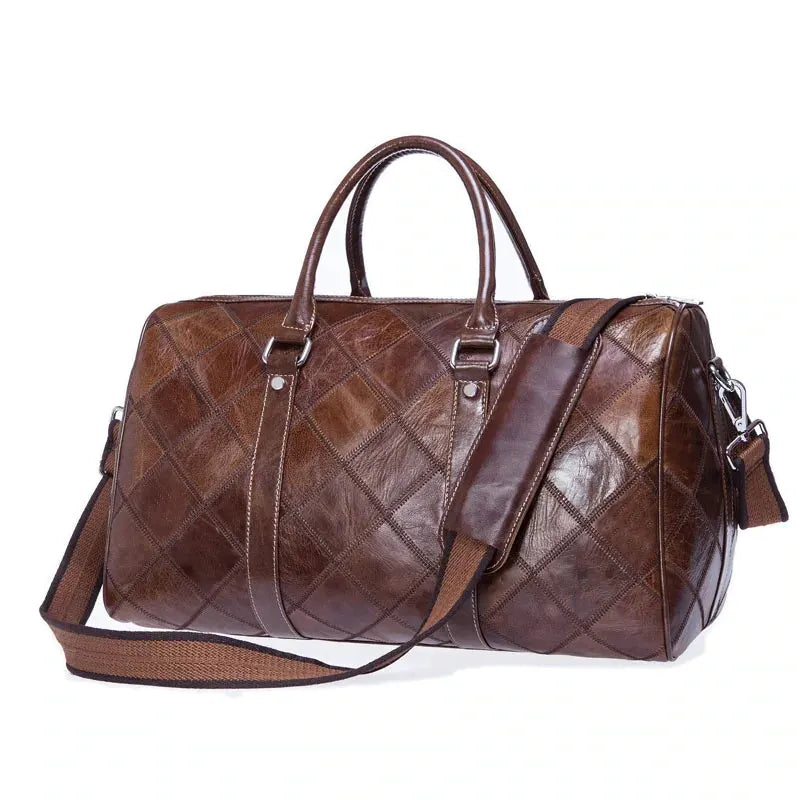 Chalon-sur-Saône, sac de voyage en cuir véritable, bagage cabine, vue produit 9 (9 sur 13)
