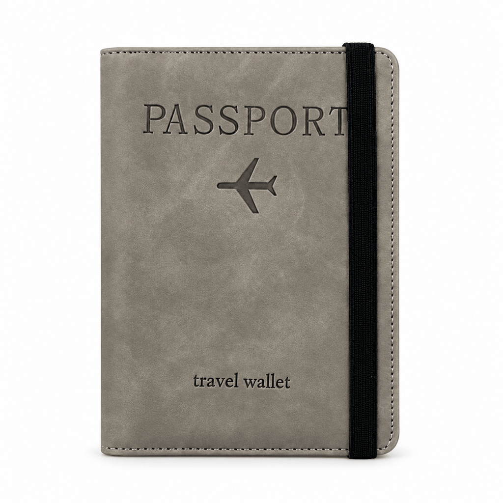 Champigny-sur-Marne — Gris — porte-passeport seul sur fond blanc