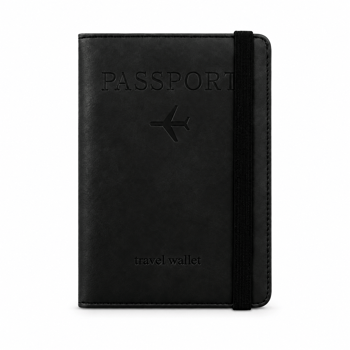 Champigny-sur-Marne — Noir — porte-passeport seul sur fond blanc