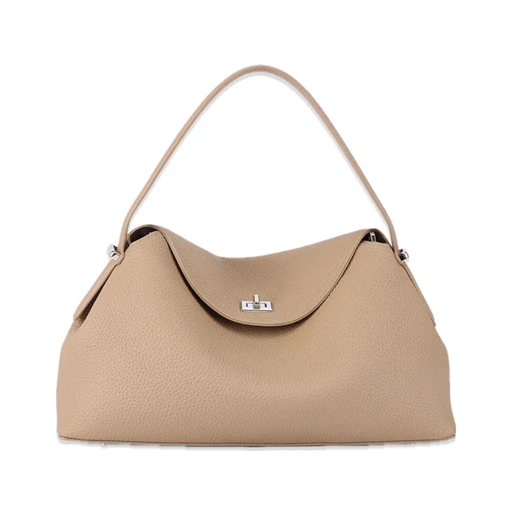 Chelles - sac gris, vue de face sur fond blanc avec ombre douce