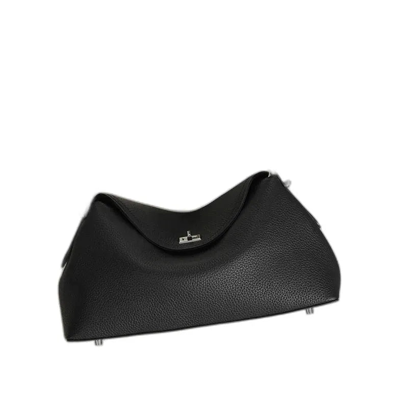 Chelles, sac à main rétro en cuir véritable, ligne luxe, vue produit 3 (3 sur 12)