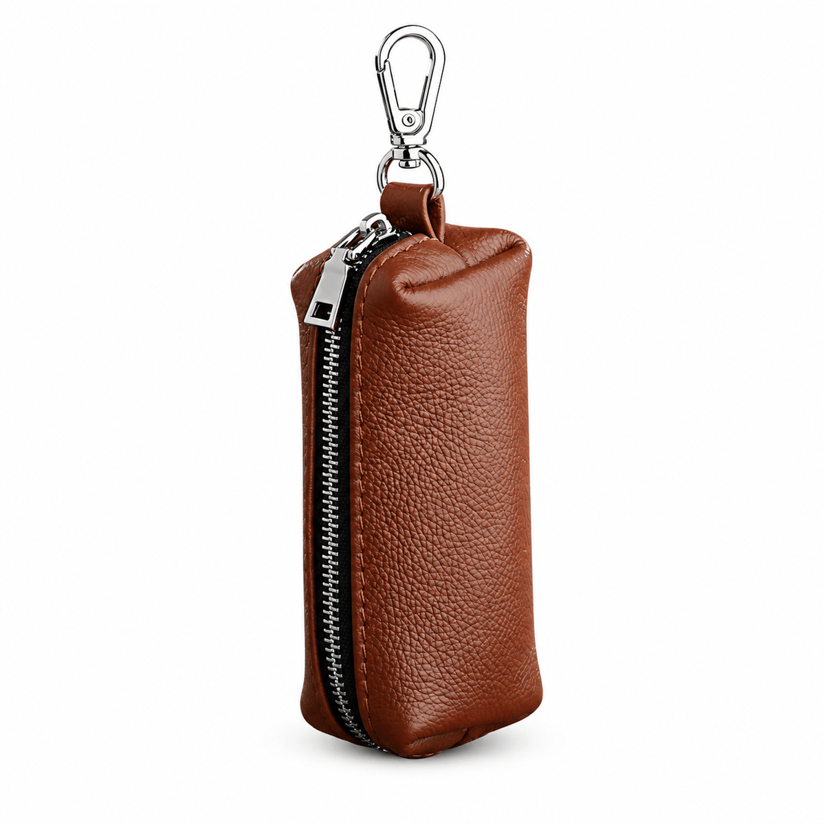 Colombes — Marron — pochette porte-clés seule sur fond blanc