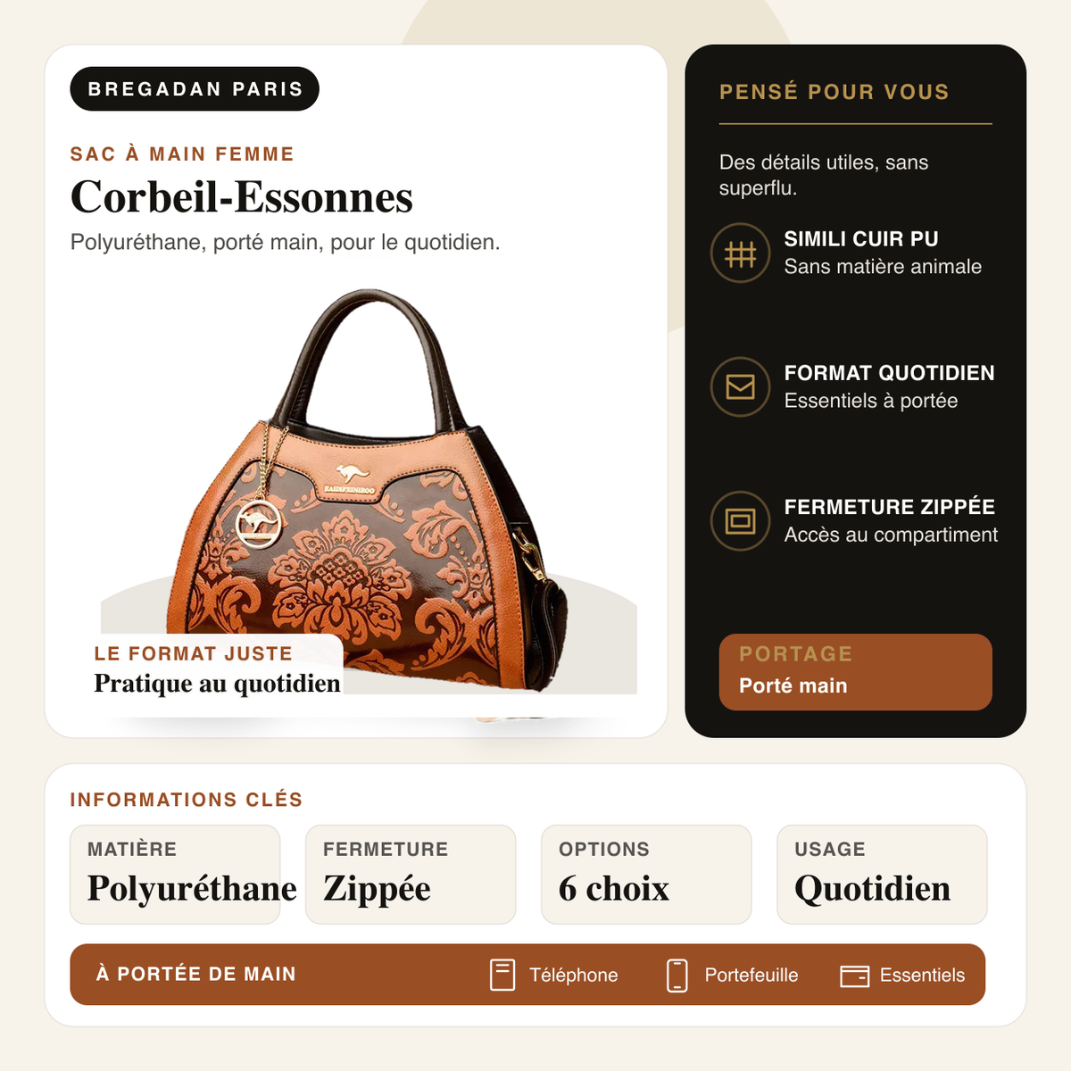 Corbeil-Essonnes — infographie Bregadan V3 : polyuréthane, porté main