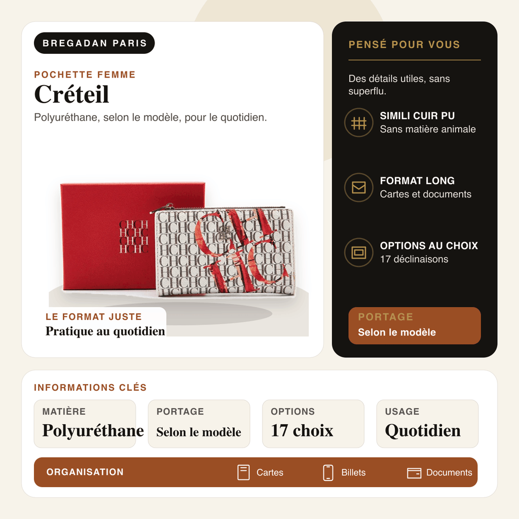 Créteil — infographie Bregadan V3 : polyuréthane, selon le modèle