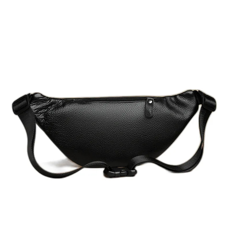 Fontenay-sous-Bois, sac banane en cuir véritable, ligne minimaliste, vue produit 6 (6 sur 8)
