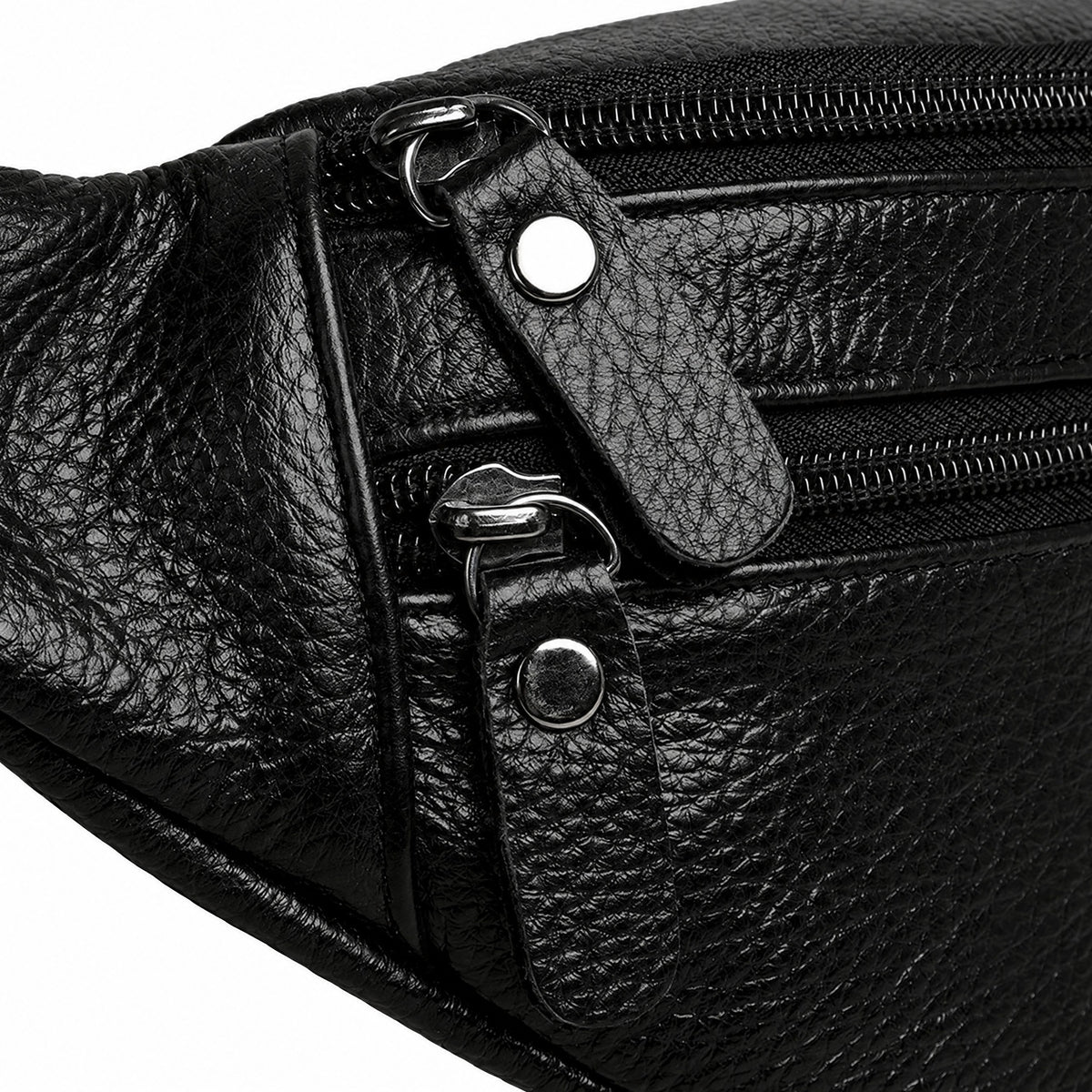Fontenay-sous-Bois, sac banane en cuir véritable, ligne minimaliste, vue produit 4 (4 sur 8)