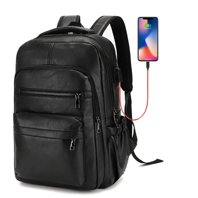 Fréjus, sac à dos simili cuir, port usb intégré, photo principale (1 sur 9)