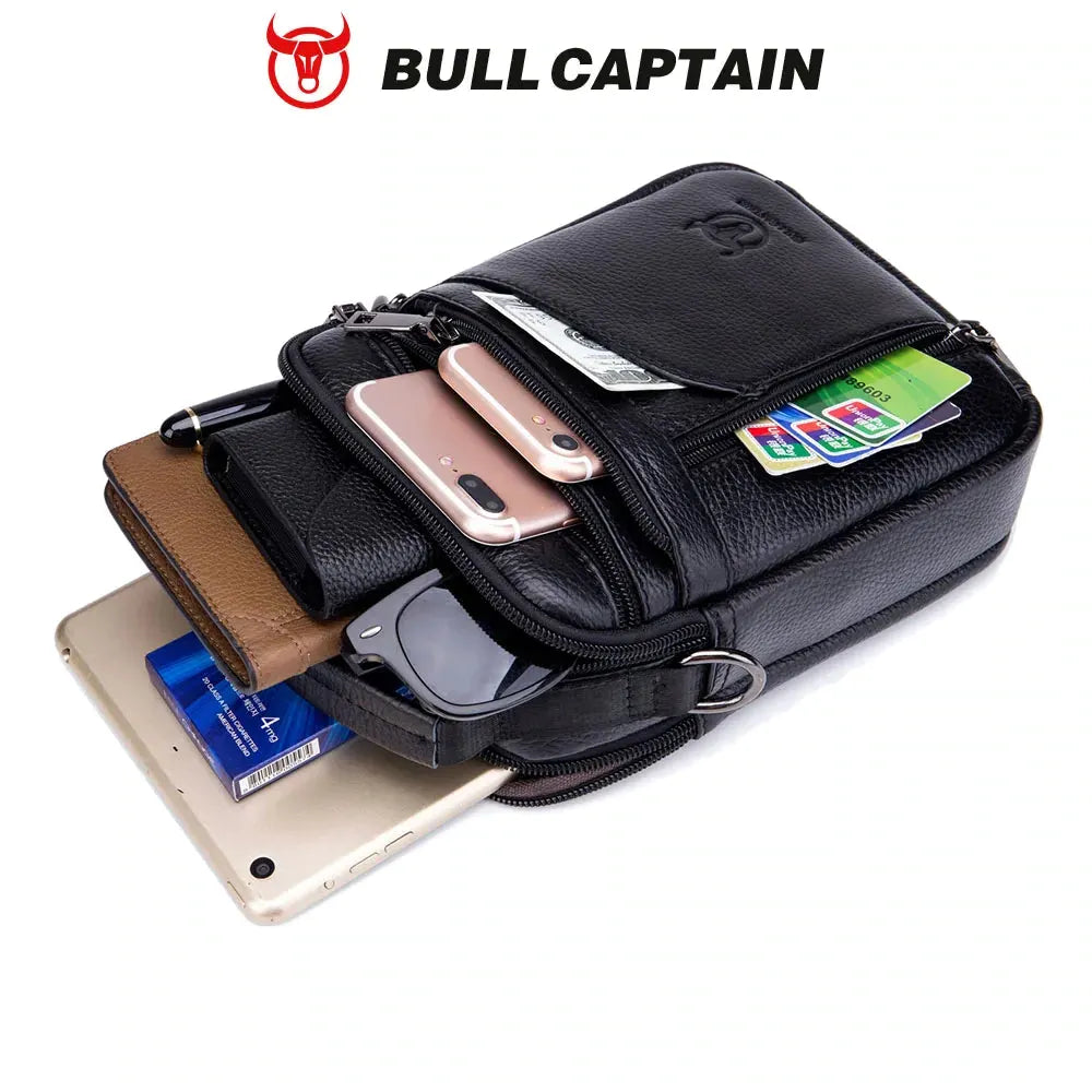 Gagny, sacoche bandoulière en cuir véritable, petit format, vue produit 4 (4 sur 7)