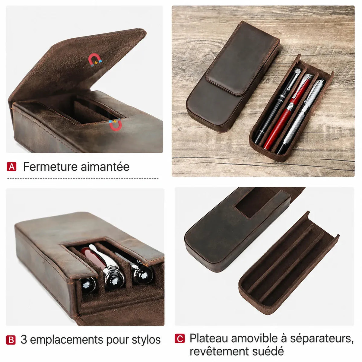 Grenoble — Fermeture aimantée et trois emplacements