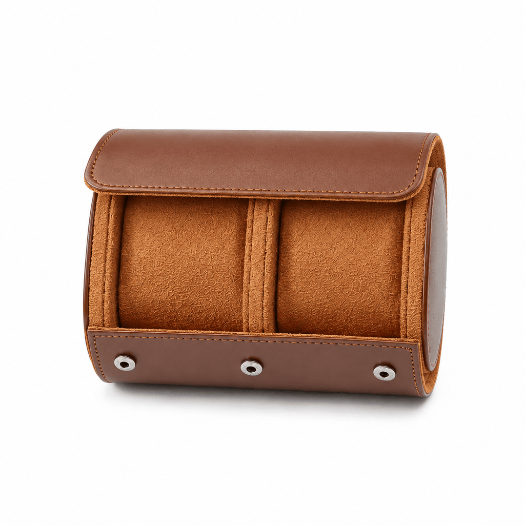 Ivry-sur-Seine — Marron — 2 montres — rouleau seul sur fond blanc